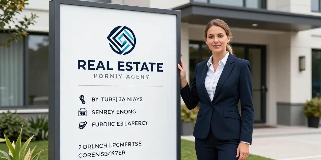 panneau immobilier personnalisé